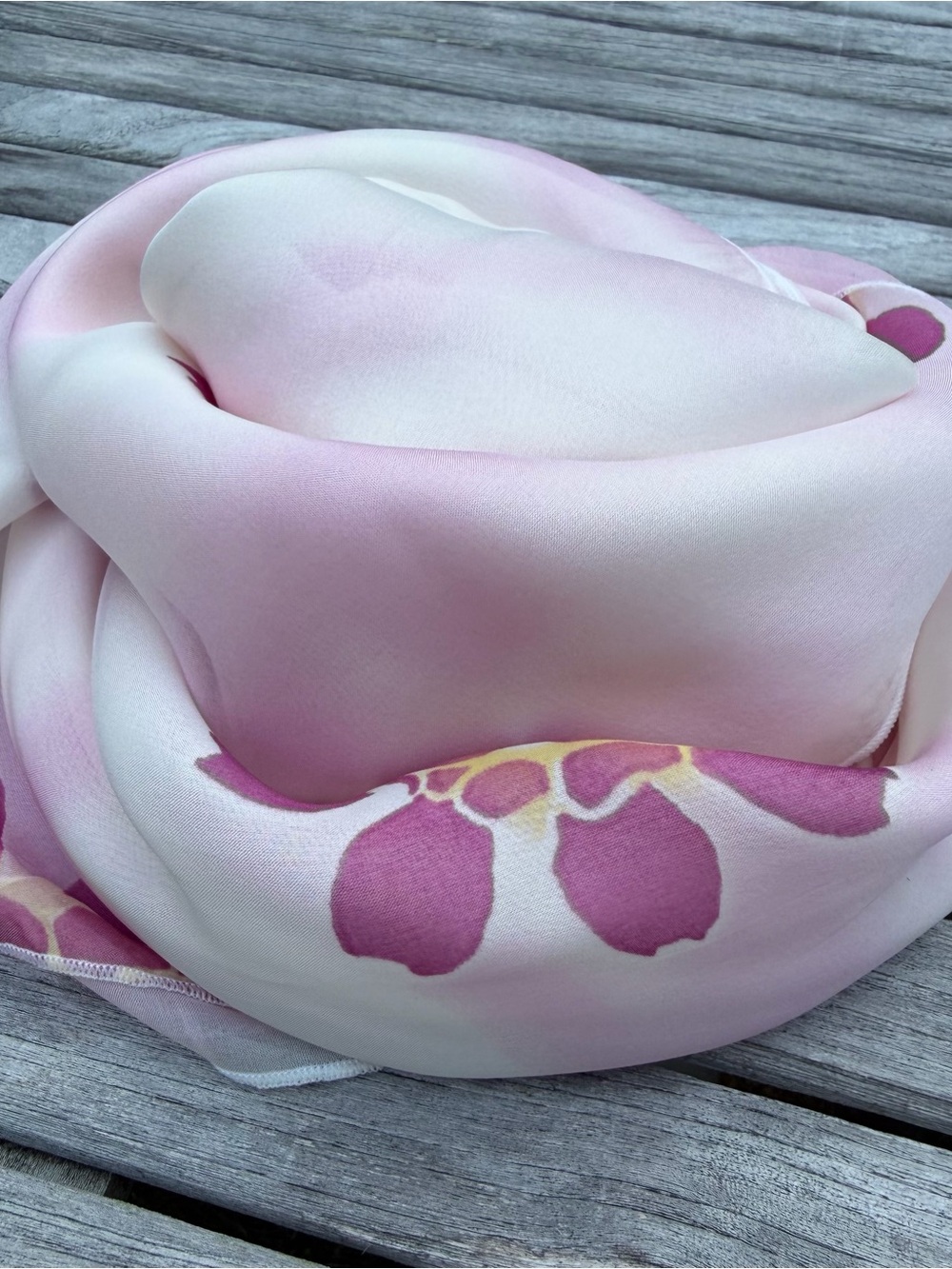 Van Cleaf & Arpels VCA Hawaii Silk  Rare Vintage Scarf Pink Purple